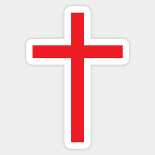 Latin cross (red) Sticker